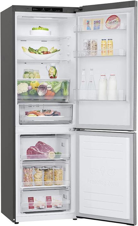 Produktbild LG GBB61PZGFN Front: Steel, Höhe 186 cm (341 l)