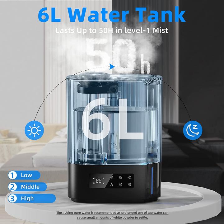 Image du produit Conopu Humidificateur d'air 6L (30 m²)