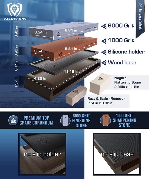 Actual product image Dalstrong 1000/6000 Grit Premium Whetstone Kit