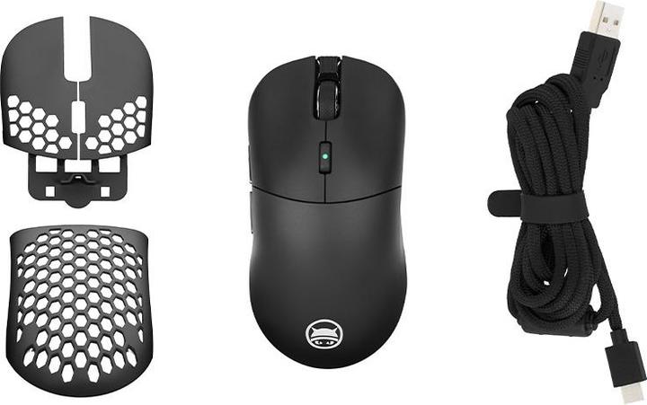 Actual product image Gamiac PX71 Mice - Black - Pixart 3335, Wired & Wireless, 16000 DPI, 16,8M RGB effects (Cable)