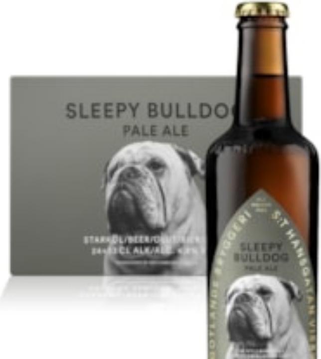Actual product image Bulldog Named after the brewer’s dog, Krut, this Swedish beer is a Pale Ale on guard (24 x 33 cl)