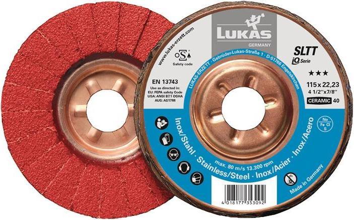 Actual product image Lukas Serrated lock washer SLTT Ceramic D.125mm K.40 fl.INOX/Stahl CO (40)