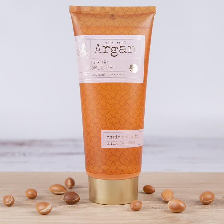 Produktbild Accentra Duschgel PREMIUM COLLECTION - ARGAN mit Arganöl und Sheabutter (ohne SLES und Parabene), 200ml in Tu