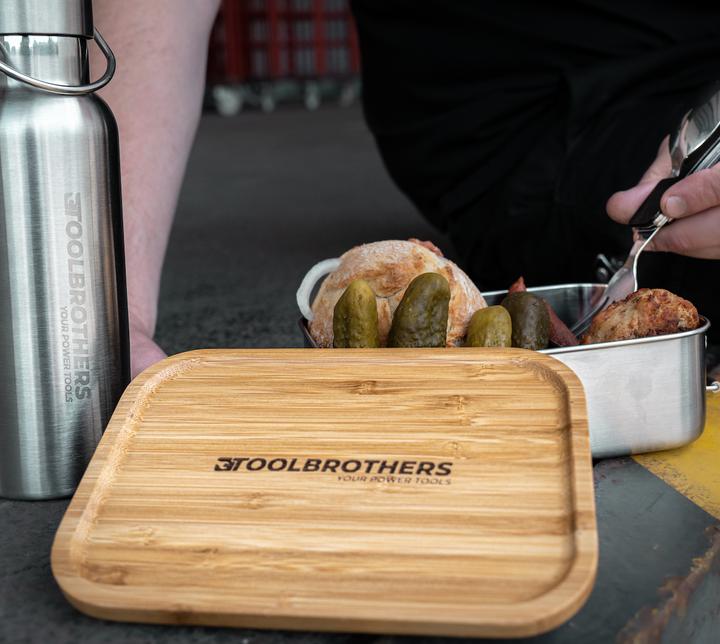 Produktbild Makita Toolbrothers Lunchpaket mit Isoliertasche + Toolbrothers Fan Edelstahl Brotdose mit Bambus De