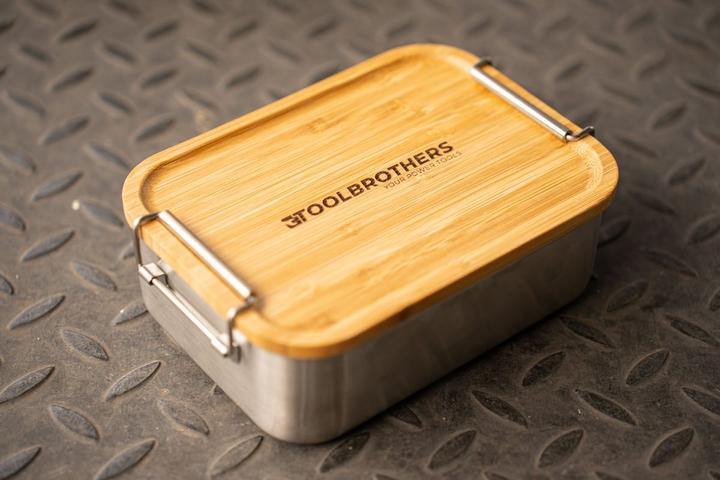 Produktbild Tool Brothers Toolbrothers Fan Lunchpaket in Makita KÃ¼hltasche mit Edelstahl Brotdose 2 Etagen Bambus Deckel 134