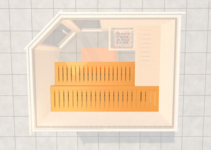 Weka Holzbau stabile Saunaliege 2