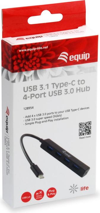 Immagine prodotto equip Da USB 3.1C a USB 3.0 (USB-C, 4 Porti)
