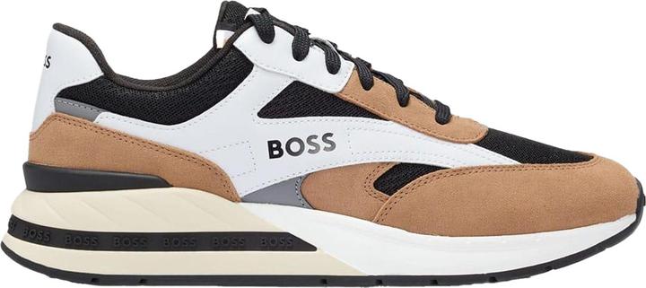 Actual product image BOSS Mens Kurt Leather Running Trainers (38)