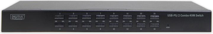 Actual product image Digitus 16-port combo KVM switch 1 user 16 PCs module slot for IP module