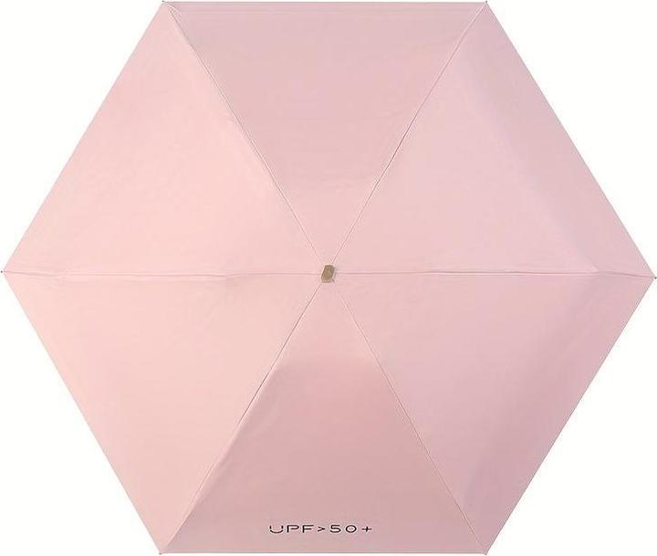 Actual product image Alopini Manual flat five-fold mini folding umbrella with low weight for sunny and rainy days