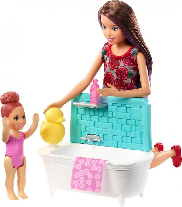 Actual product image Barbie Dolls and bathroom play set