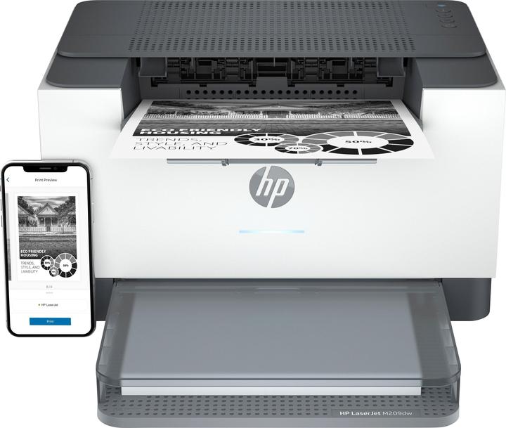 HP LaserJet M209dw (Laser, Schwarz-Weiss)