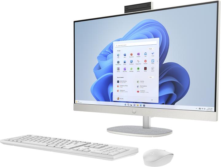 Image du produit HP All-in-One 27-cr0001no (86F20EA) -tietokone, Win 11 (AMD Ryzen 5 7520U, 16 Go, 512 Go, AMD Radeon Graphics)