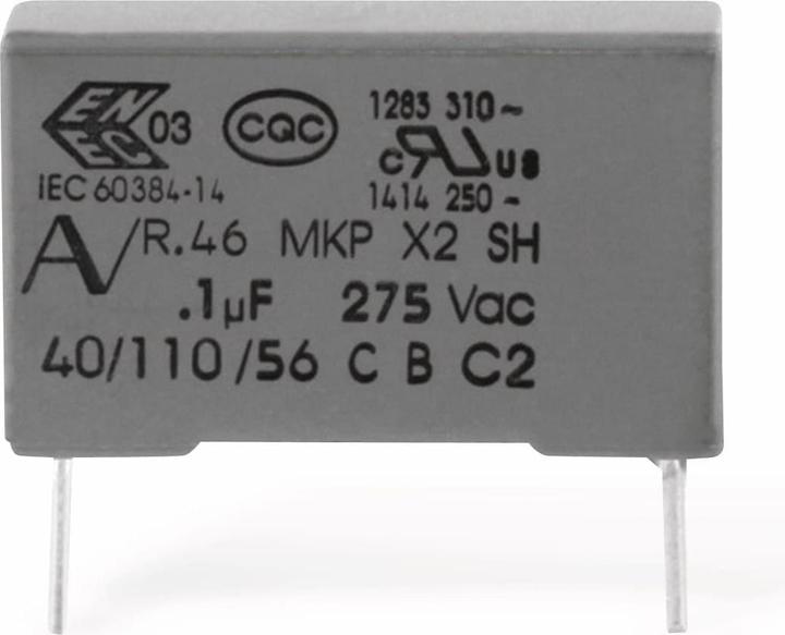 Actual product image Kemet Radio interference suppression capacitor, R46, MKP, X2, 150 nF