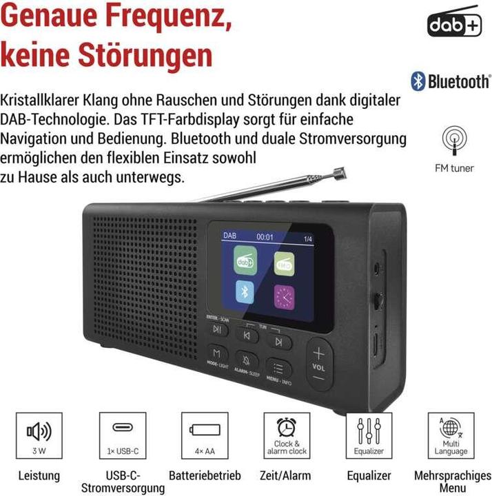 Produktbild Emos P-600b (DAB+, DAB, FM, Bluetooth)