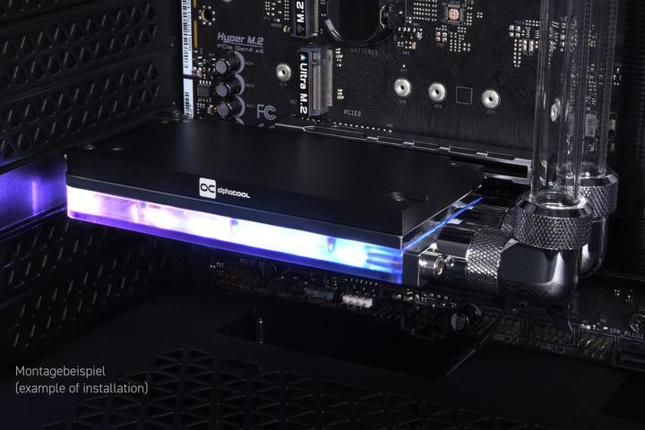Actual product image Alphacool Alpha Core M.2 NVMe PCIe 4.0 liquid cool 1022576