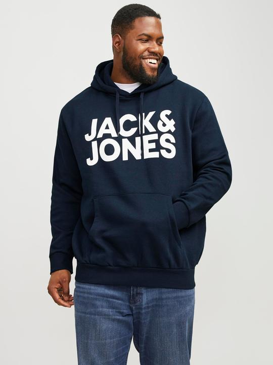 Actual product image Jack & Jones Basic Logo Plus Size Hoodie (XL, 3XL)