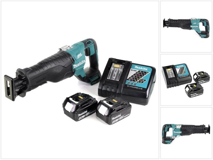 Produktbild Makita DJR 187 RM Akku Reciprosäge 18 V Brushless Säbelsäge + 2x 4,0 Ah Akku + Ladegerät