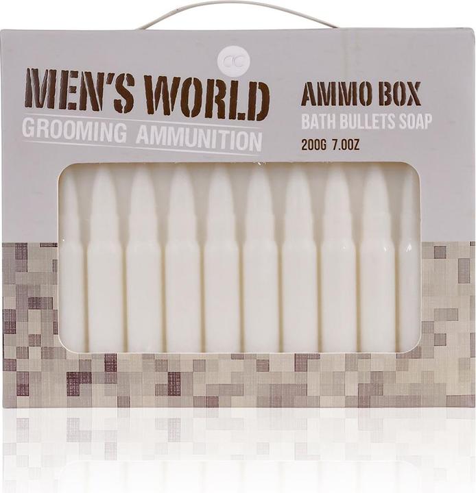 Actual product image Accentra MEN'S WORLD soap in ammunition form in gift box, 200g, fragrance: Oak & Amber, colour: (refill)