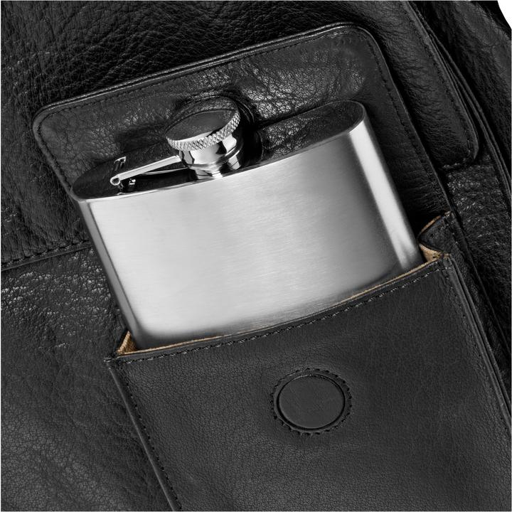 Produktbild WMF Flachmann Set 6tlg mit Schnapsgläser Trichter Manhattan Edelstahl mattiert (200 ml)