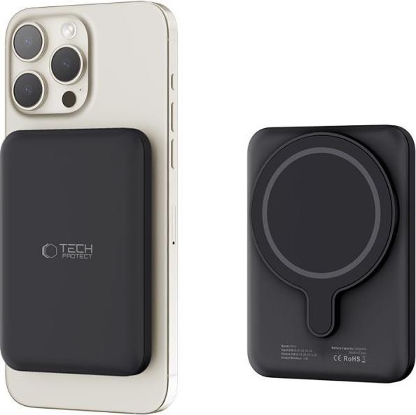 Produktbild Tech Powerbank technischer Schutz PB10 LifeMag 5000 mAh Schwarz (5000 mAh, 15 W)