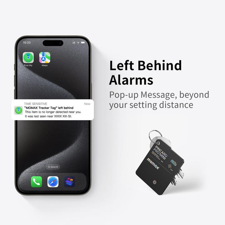 Produktbild Momax PinCard Pro Mini Rechargeable Find My Tracker