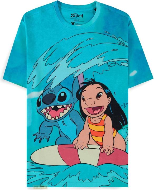 Difuzed Lilo & Stitch - Digital Printed Surf Short Sleeved T-shirt - 2XL (XXL)