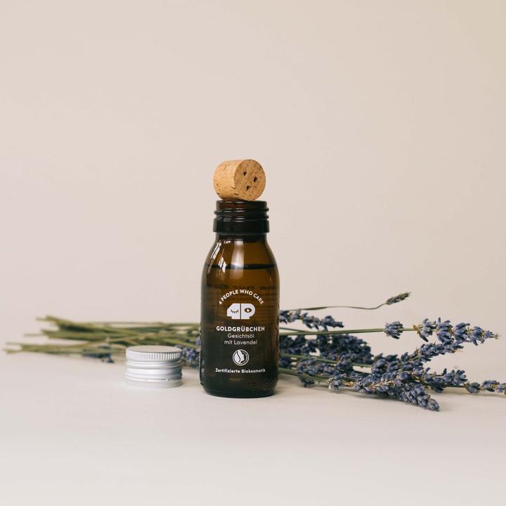 Actual product image 4peoplewhocare Gesichtsöl - Goldgrübchen (Braunglasflasche mit Kork) (50 ml, Face oil)