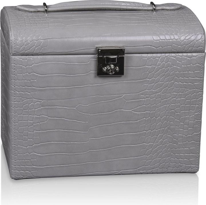 Friedrich Modern gray jewelry box with crocodile pattern Caiman 20136-9