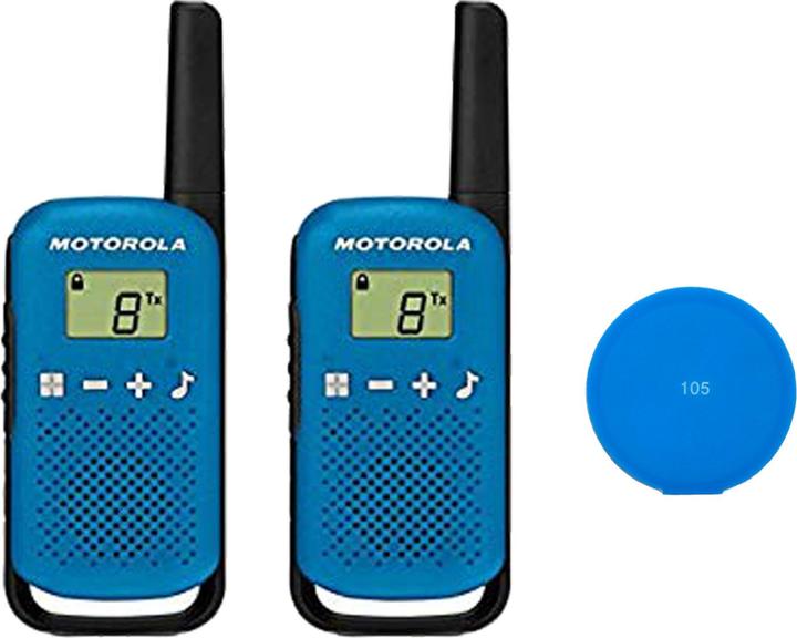Motorola TALKABOUT T42 BLUE portable PMR radio pack of 2 + gift sticky pad Blue