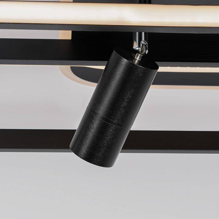 Produktbild Lucande Tival LED-Deckenlampe, lang, schwarz (2190 lm)