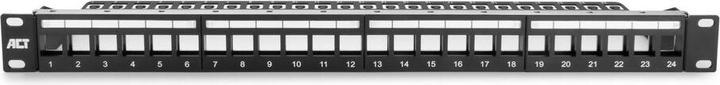Produktbild 24 Port Keystone-jack patchpanel without connectors. Number of sockets: 24 24 port keystone panel