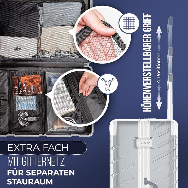 Actual product image Lettoo Wasserfester Handgepäckkoffer mit Alu-Rahmen (42 l, Hand luggage (up to 50 litres))
