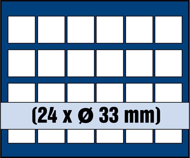 Safe Tableau für 24 Münzen bis 33 mm Ø