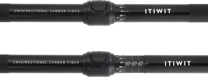 Produktbild Itiwit Kajakpaddel Carbon zweiteilig zerlegbar und verstellbar 210–220 cm - X900 (220 cm, 2-piece)