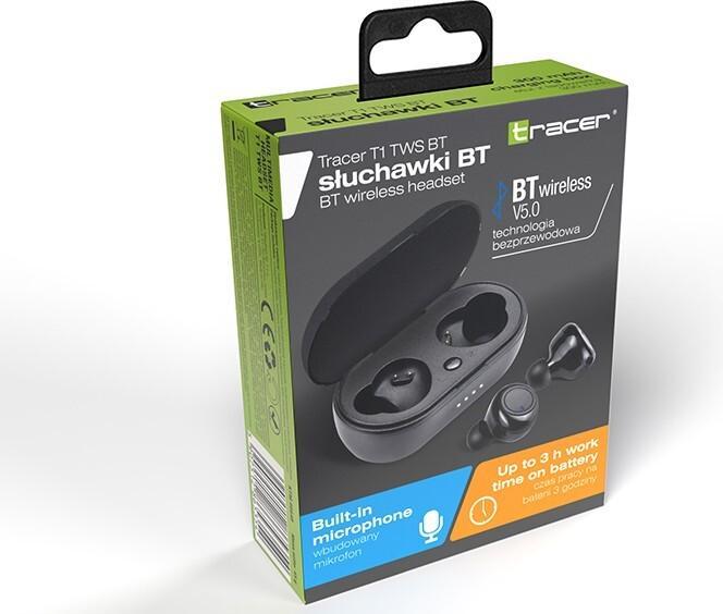 Image du produit Tracer TRASLU46648 casque/écouteurs sans fil intra-auriculaire/musique Bluetooth noir (3 h, Sans fil)