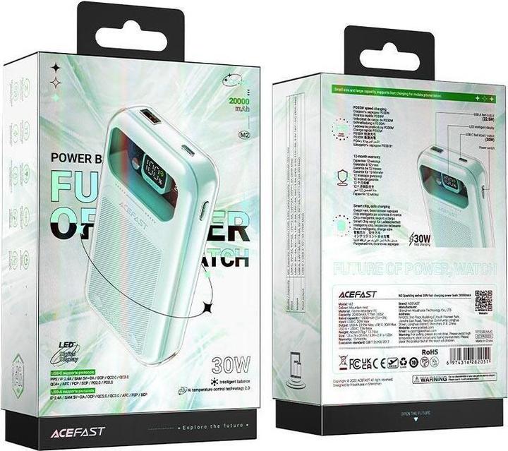 Actual product image Acefast M2 Sparkling series (20000 mAh, 30 W, 77 Wh)