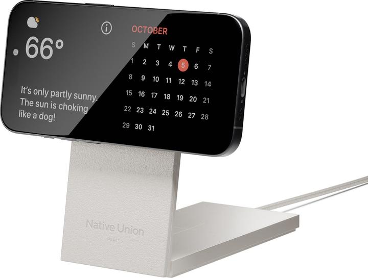 Actual product image Native Union Rise 2-In-1 Qi2 Wireless Charger Sandstone (15 W)