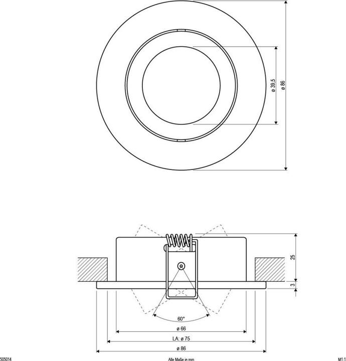 Actual product image EVN NV EB luminaire