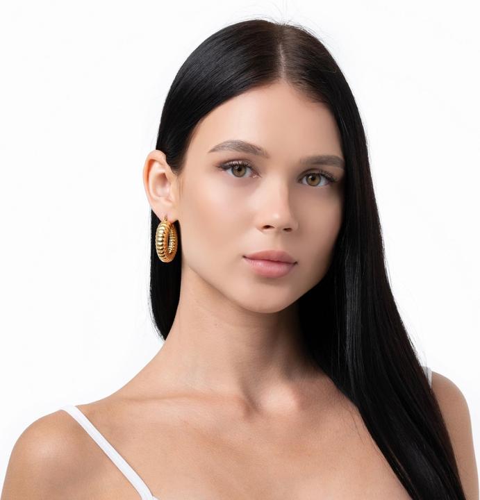 Immagine prodotto Sensora Jewelry Orecchini a cerchio Casablanca (Acciaio inossidabile)