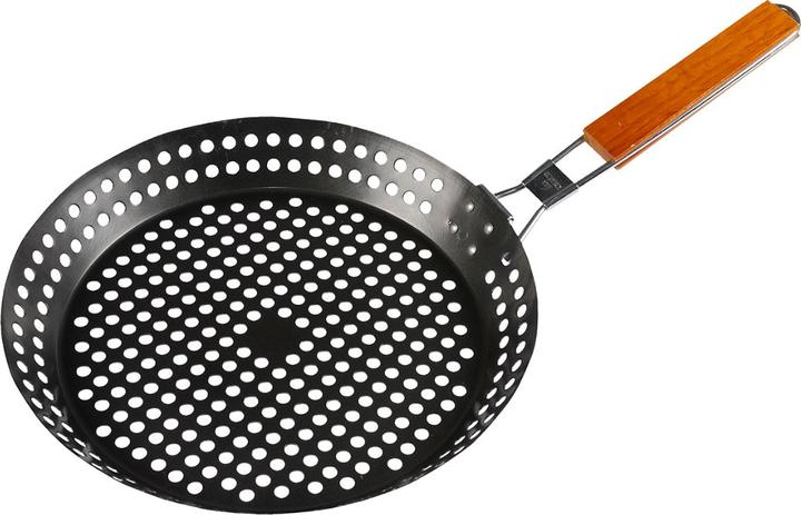 Master Grill MG249 Grill Pan for Grease-Free Grilling Non-stick Perforated Pan 30cm Diameter