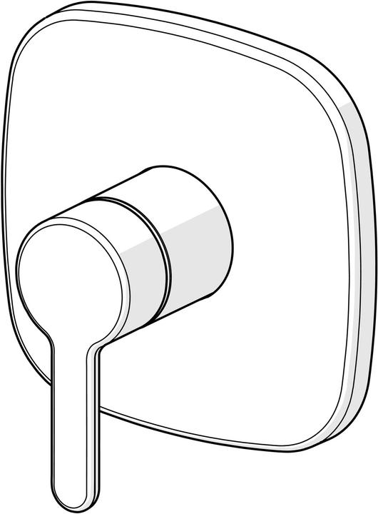 Produktbild Hansa HANSADESIGNO Style Fertigset für Brause-Batterie, Unterputz, Rosette soft edge, 81109593