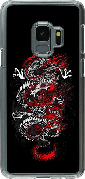 Produktbild PhoneLook Hülle transparent Japanese style Dragon Tattoo Red Black (Samsung Galaxy S9)