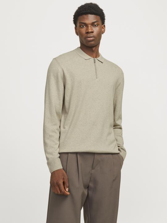 Actual product image Jack & Jones Jjeemil Knit Polo Half Zip Ls Noos (S)
