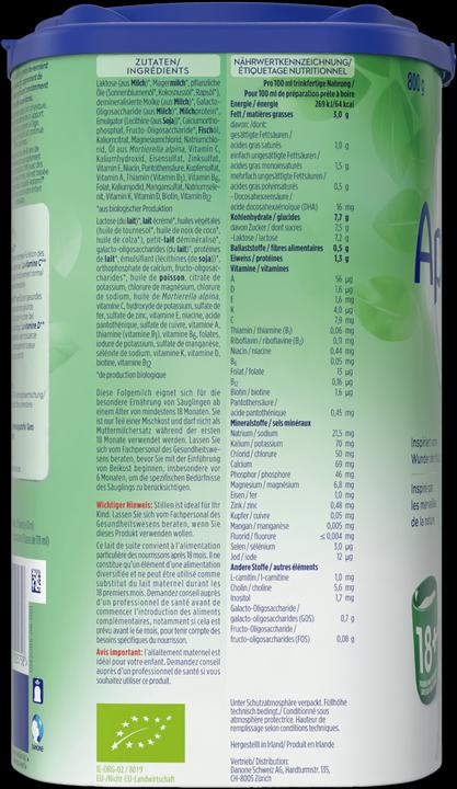 Produktbild Aptamil Bio Junior 18+ (882 g, ab 18 Monaten)