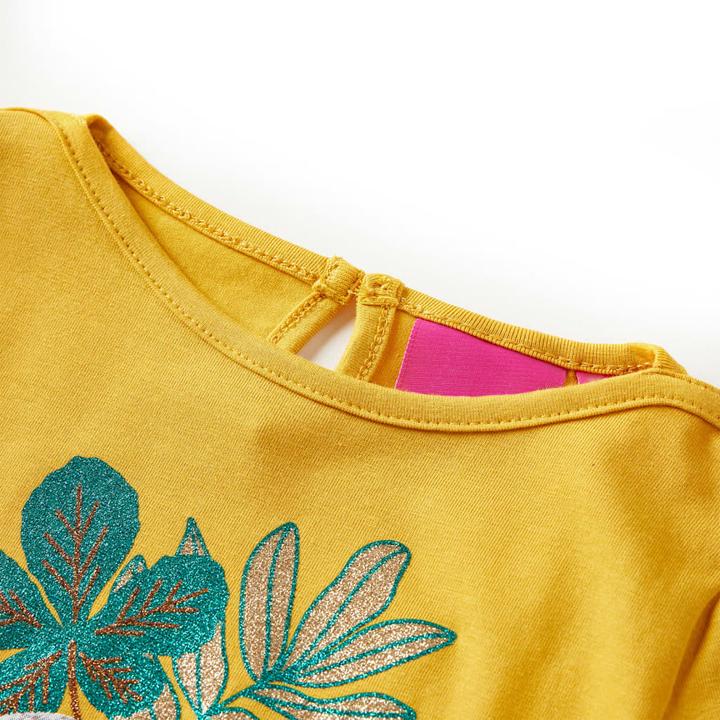 Immagine prodotto VidaXL Camicia da bambino a maniche lunghe ocra 104, materiale: 95% cotone. 5 (104)