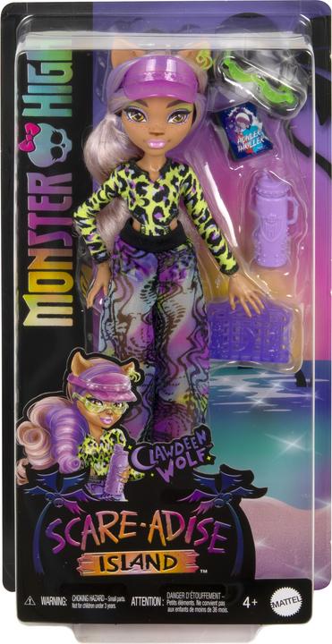 Actual product image Monster High Scare-adise Island Clawdeen Wolf Doll
