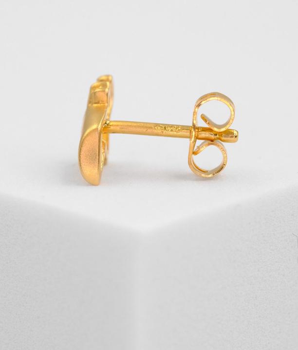Image du produit Muau Boucles d'oreilles individuelles chamois en or jaune 750, 9x7mm (Or jaune 750/18K)