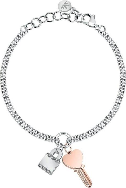 Actual product image Morellato Playful bicolour bracelet Key and lock Mascotte SAVL12