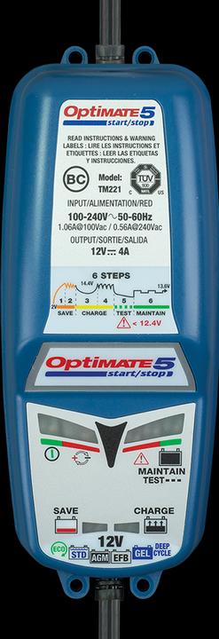 Actual product image Super B OptiMate charger 5A/14.4V for starter batteries